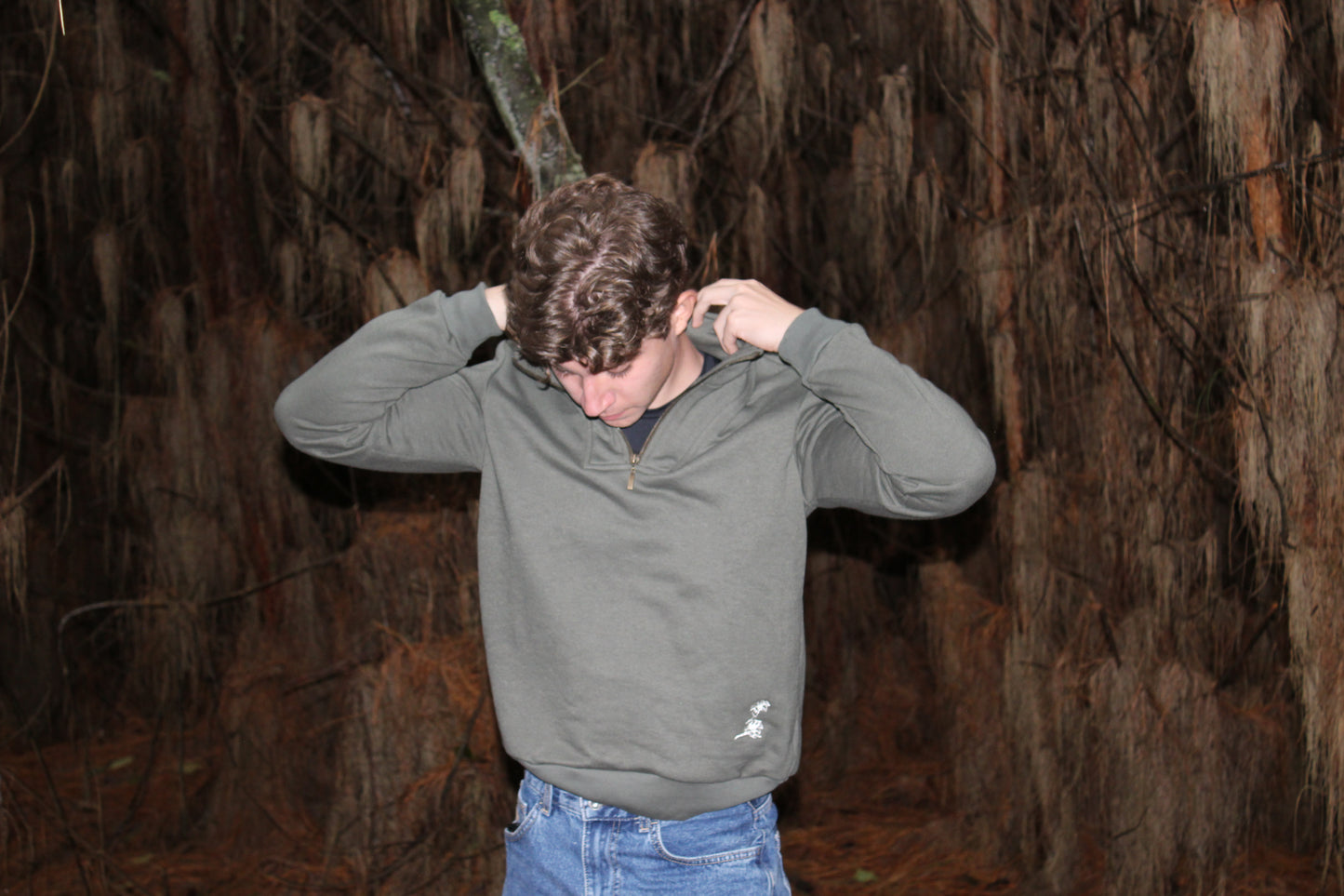 Halfzip AH verde militar