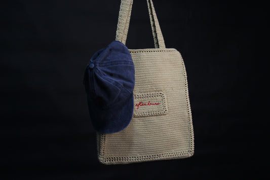 Tote Bag Tejida After hours – Bordado Rojo