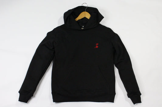 Hoodie Negro After Hours – Bordado Rojo