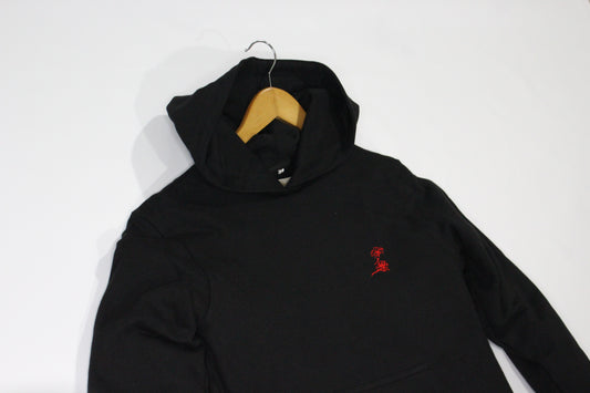 Hoodie Negro After Hours – Bordado Rojo