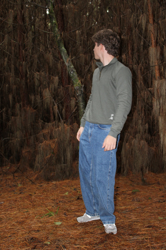 Halfzip AH verde militar