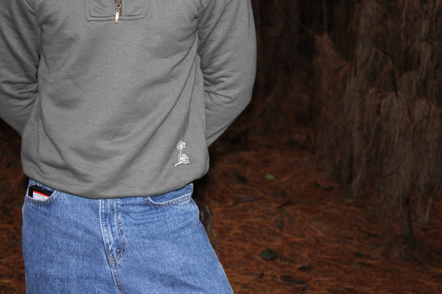 Halfzip AH verde militar
